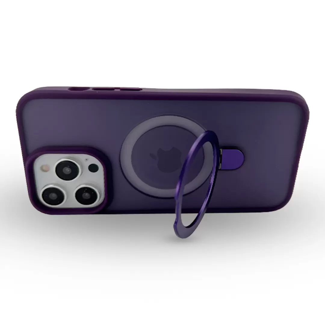 iPhone 15 Pro/iPhone 14 Pro MagSafe Cam Smoke Kickstand Dark Purple